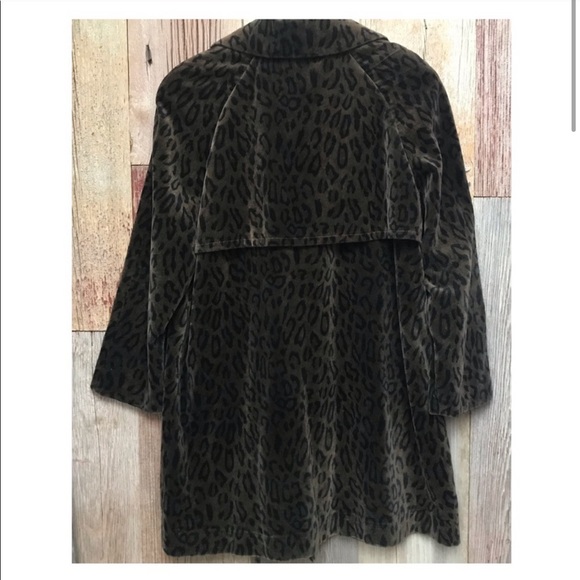 Lorovi Vintage Animal Print Velvet Coat M - Picture 2 of 8